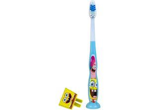 Tinokou, Spazzolino Ergonomico Per Bambini - Sponge Bob, Blu