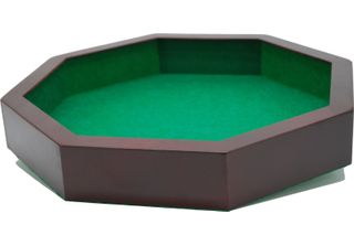 Hot Games Gioco Dei Dadi Pista Ottagonale Mdf Feltro Verde 38Cm