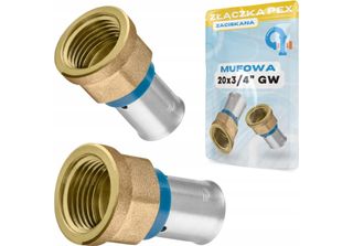 Pex-Muffe 20X3/4 Gw, Messing Massiv