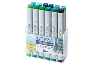 Set Di 12 Colori Ambientali Per Pennarelli Copic Profi