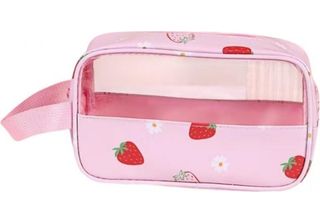 Flamenco Mystique Borsa Cosmetica Pieghevole Con Motivo Di Fragole, Custodia Po…