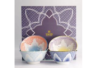 Tokyo Design Studio - Lilly Flower - Fiori - Set Di Ciotole Per Ramen - 4 Pezzi…