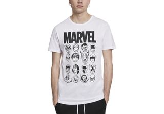 Maglietta Merchcode Marvel Crew Tee Bianco-Xxl