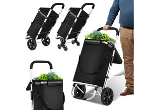 Carrello Spesa Hebitod, 2 Ruote, Con Scomparto Refrigerato, Shopper Pieghevole