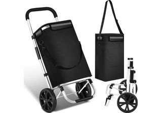 Carrello Spesa Hengda, 2 Ruote, Con Scomparto Refrigerato, Shopper Pieghevole
