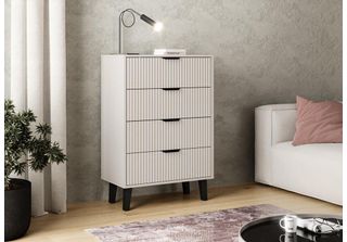 Cassettiera A Cassetti Sitive Slim - Cashmere / Nero