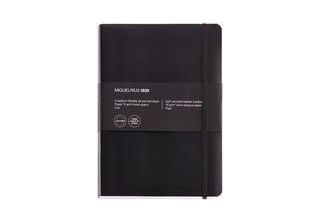 Miquelrius A040590 Miquelrius Notizbuch Leather Blanko, Schwarz Softcover 100 S…