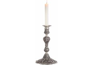 Casa Padrino Candeliere Barocco In Argento Antico H. 27,5 Cm - Decorazione Baro…
