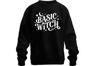 Basic Witch Halloween Moon Stars Magical Witch Fan Gothic Unisex Felpa Pullover…