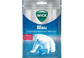 Wick Blue Menthol Pastiglie Per La Gola Senza Zucchero Con Mentolo Puro 72G