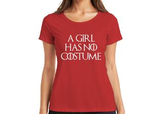 A Girl Has No Costume Halloween Saying Fantasy Parody Girls Ladies T-Shirt, Ros…