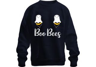 Boo Bees Halloween Pun Funny Bees Ghosts Gift Unisex Felpa Pullover, Navy, 3XL