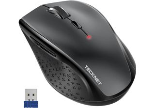 Tecknet M002 Classic Mouse Wireless Da 2,4 G, 6 Pulsanti, Ricevitore Nano, Nero