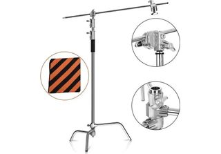 C Stativo, Regolabile In Altezza, Supporto Stabile, 2,6 M Argento