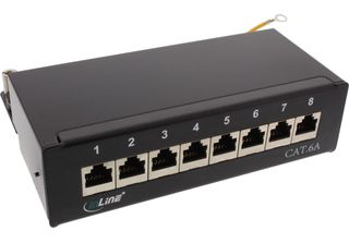 Inline - Patch Panel - RJ-45 X 8 - Schwarz, Ral 9005 (76808S)