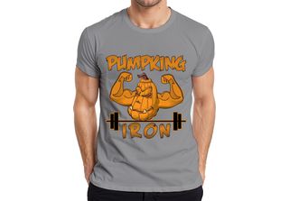 Maglietta Da Uomo Pumpking Iron Halloween Pumpkin Fitness Weightlifting Gift, G…
