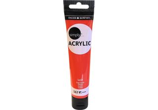 Daler Rowney Simply Acrylic Paint Scarlet 75 Ml 1 Pz