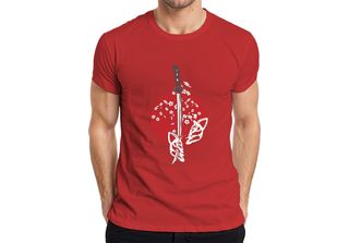 Maglietta Katana Samurai Kitsune Mask Sakura Cherry Blossom Japan Sun Uomo, Ros…