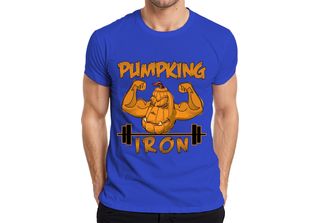 Maglietta Da Uomo Pumpking Iron Halloween Pumpkin Fitness Weightlifting Gift, B…
