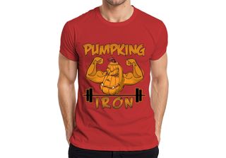 Maglietta Da Uomo Pumpking Iron Halloween Pumpkin Fitness Weightlifting Gift, R…