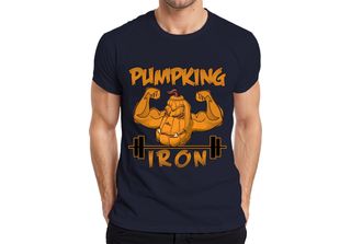 Maglietta Da Uomo Pumpking Iron Halloween Pumpkin Fitness Weightlifting Gift, M…