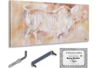 Monica Mirafiori I 100% Dipinto A Mano I Quadro "Toro"" 120X60Cm | Quadro Dipin…