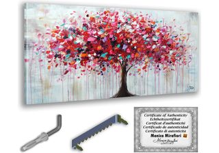 Monica Mirafiori I 100% Dipinto A Mano I Quadro "Monstera"" 100X50Cm | Quadro D…