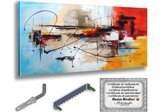 Monica Mirafiori I 100% Dipinto A Mano I Quadro "Moment"" 100X50Cm | Quadro Dip…