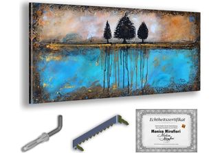 Monica Mirafiori I 100% Dipinto A Mano I Quadro "Wish"" 100X50Cm | Quadro Dipin…
