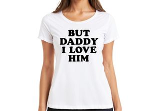 But Daddy I Love Him Papa I Love Him Love Gift Maglietta Vintage Da Donna, Bian…