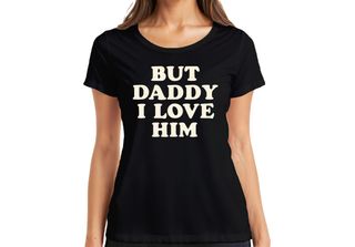 But Daddy I Love Him Papa I Love Him Love Gift Maglietta Vintage Da Donna, Nero…