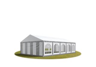 Toolport 5X10 Mtendone Per Feste Premium Pvc Grigio-Bianco 100% Impermeabile Te…