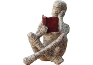 Vintage Reading Woman Figurine Pulp Lady Reading Bookshelf Decor Resin Statue C…