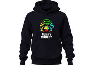 Funky Monkey Headphones Sunglasses Music Dj Retro Colourful Streetwear Unisex H…