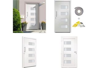 Vidaxl Porta D'ingresso In Alluminio E Pvc Bianco 110X210 Cm - Porta D'ingresso…