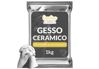 Creative Deco Gesso Ceramico | 1 Kg | Polvere Di Ceramica Bianco, Gesso Per Sta…