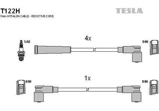 Tesla T122H Set Di Cavi D'accensione Set Di Cavi D'accensione Per Skoda Favorit…