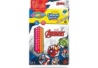 Matite Triangolari 13 Colori Temperino Avengers Colorino