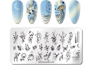 Nailart Stamping Platte Tiere
