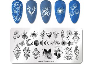 Nailart Stamping Platte Landschaft