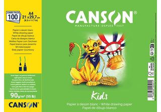 Canson C629012001 Canson Zeichenpapier Kids, Din A3, 90 G/Qm
