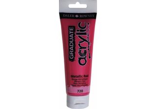Daler Rowney Graduate Acrylic Paint Metallic Red 120 Ml 1 Pz