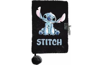Plus Diary Black Furry Stich Lilo E Stitch Furry