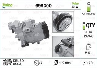 Valeo 699300 - Compressore Aria Condizionata Oe 2305911 Per Classe A (W168), Va…