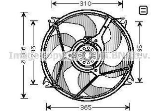 Prasco CN7530 - Ventola Radiatore Oe 1253C8 Per Berlingo, Xsara, Partner, Partn…