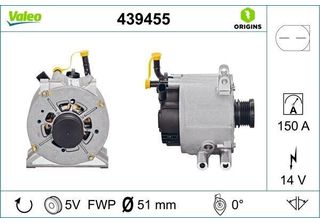 Valeo 439455 - Alternatore Oe 6681540102 Per Vaneo (414), Classe A (W169), Clas…