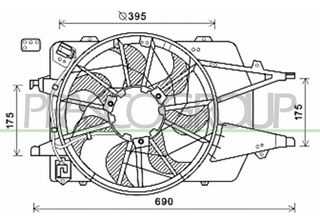Prasco FD422F004 - Ventola Radiatore Oe 1318692 Per Focus (Daw, Dbw), Focus (Df…