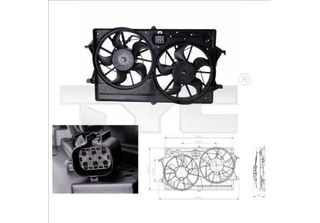 Tyc 810-0016 - Ventola Radiatore Oe YS4H 8C607 Aa Per Focus Ii, Focus (Dnw), Fo…