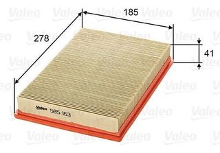 Valeo 585163 - Filtro Aria Oe PC619 Per Cordoba (6K), Toledo I (1L2)