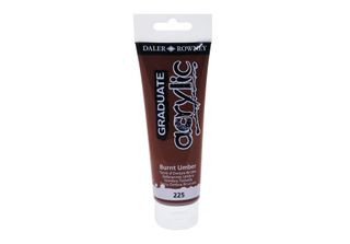Daler Rowney Pittura Acrilica Graduata, 120 Ml, Colore Umbra Bruciata
